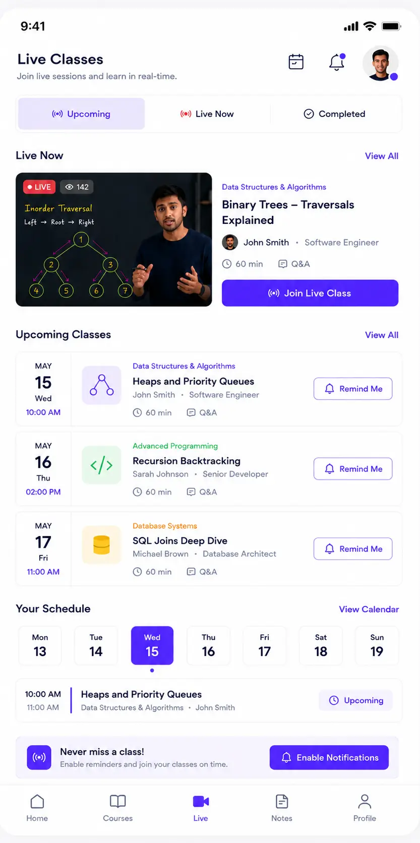 LMS White Live Class App